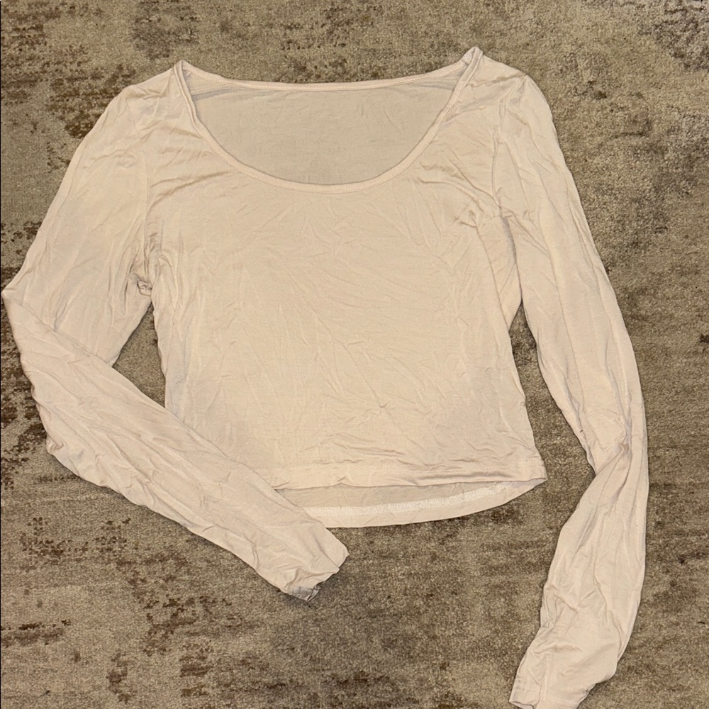 Women's Cream Long Sleeve Top